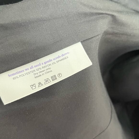 MM. Lafleur Womens The Roxane Double Breasted Blazer Size 2X Black Twill Career - Picture 11 of 14